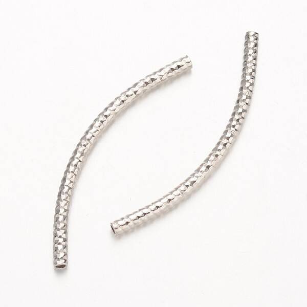 Curved Brass Tube Beads