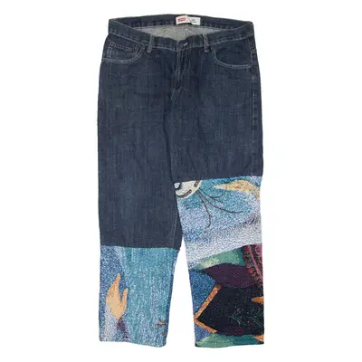 LEVI'S 550 Jeans Customised Boys Blue Relaxed Straight W34 L28