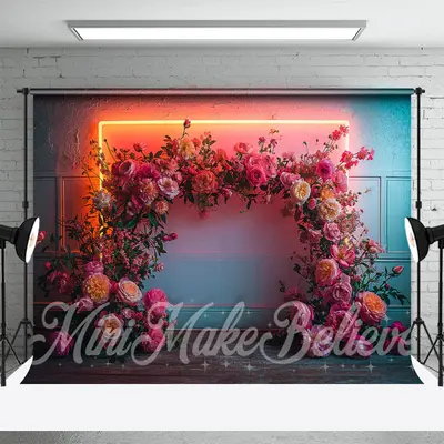 Colorful Wall LED Light Flower Backdrop For Photo - Aperturee