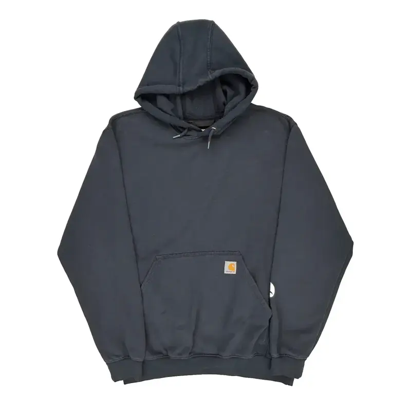 Carhartt Hoodie - Large Navy Cotton Blend