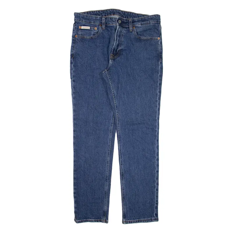CALVIN KLEIN Mens Jeans Blue Slim Straight W32 L30