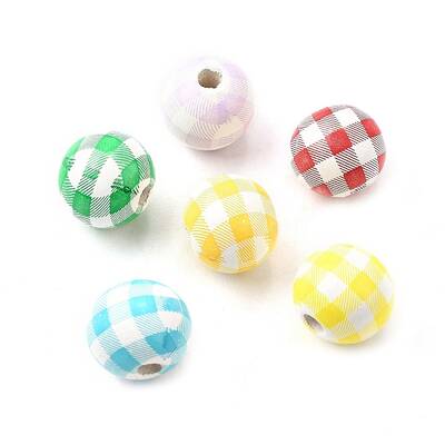 Printed Schima Wood Beads