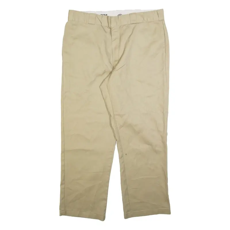 DICKIES Mens Trousers Beige Regular Straight W38 L30