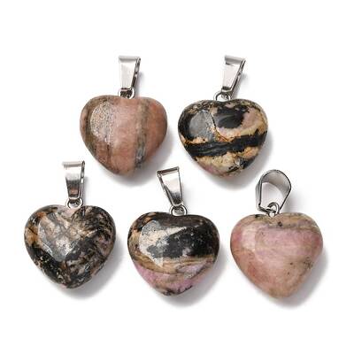 Natural Rhodonite Pendants
