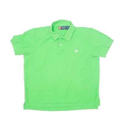 CHAPS Polo Shirt Green Short Sleeve Mens L