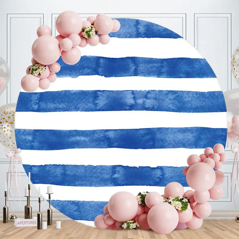 Aperturee Circle Animals On Board Happy Birthday Backdrop | Custom Round Birthday Backdrop | Round Backdrop For Birthday Part...