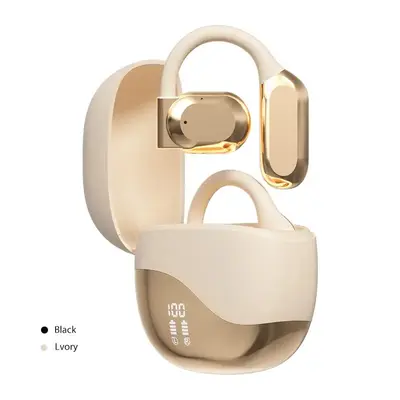 Wireless On-ear Design Earphone, Noise Cancelling Earphone with Digital Display, Bluetooth-compatible Headphone for Running,...