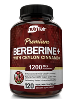 Nutriflair Berberine HCI with Organic Ceylon Cinnamon, Blood Sugar Wellness Supplement, Natural Dairy-Free and Vegan-Friendly...