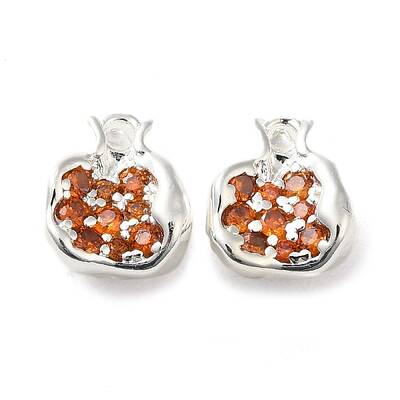 Brass Micro Pave Cubic Zirconia Pendants