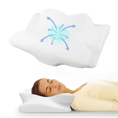 Neck Pillow, 1 Count Soft Comfortable Pillow, Neck Rest Cushion for Sleeping, Cozy Bedroom Accessories Sleeping Accessories, ...