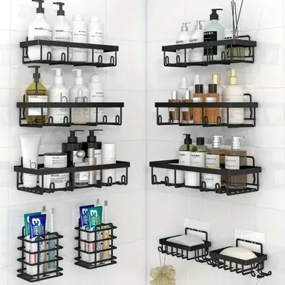 Modern Minimalist 5-Count Bathroom Storage Rack,Multifunctional Multi-layer Organizer Rack for Bathroom, Kitchen and Home Sto...