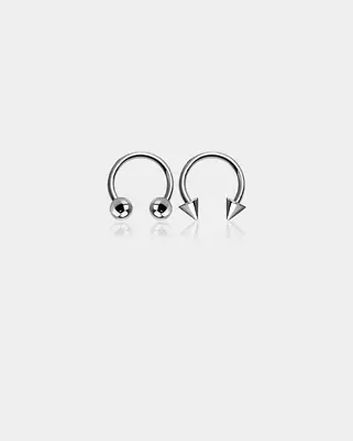 Titanium Horseshoe Septum Ring Pack - 8mm