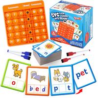 Torlam CVC Word games Phonics Games Sight Words Flash Cards Vowel Spelling Flashcards for Spelling  Reading and Literacy Fun