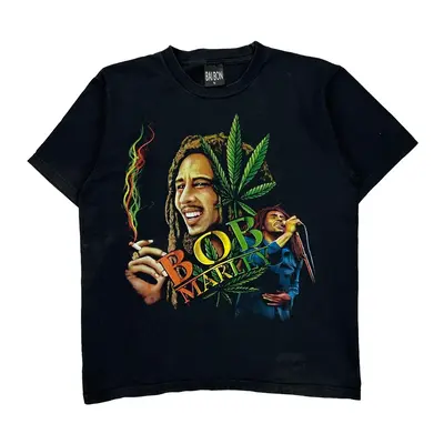 Bob Marley Baibon Band T-Shirt - Large Black Cotton