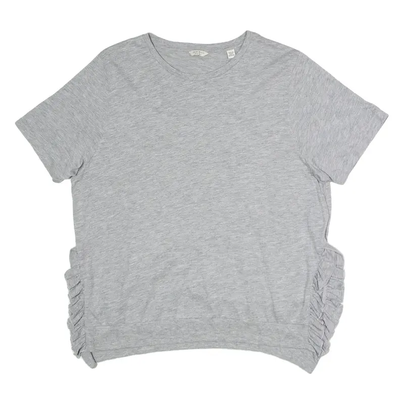 JACK WILLS Womens T-Shirt Grey Crew Neck UK 16
