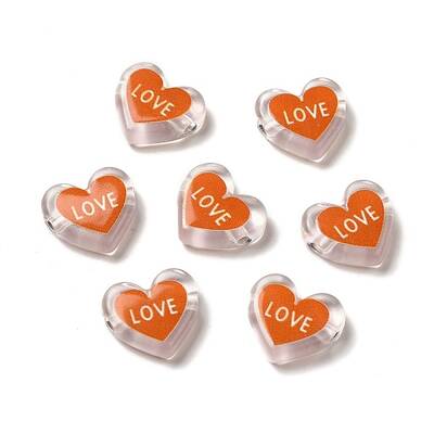 Printed Transparent Acrylic Beads