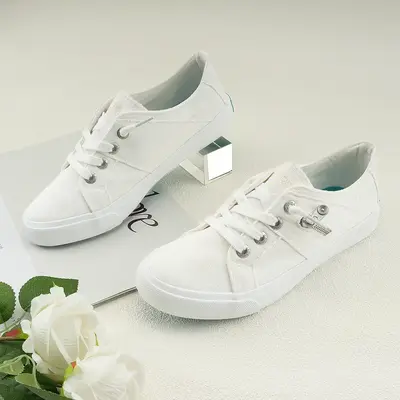 JENN ARDOR   Women's Slip-On Sneakers with Elastic Tieless Design   Comfortable Fit   Girl Running Sports Shoes Trainers Red ...