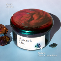 Peacock Ore - OG Slimes 7 oz Clear x Lava Rock Slime