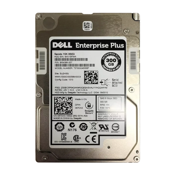 087CN3 Dell 300GB 6Gb/s SAS 15000 2.5-Inch Hard Drive