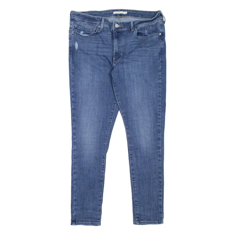 LEVI'S 711 Womens Jeans Blue Slim Skinny Stone Wash W33 L30