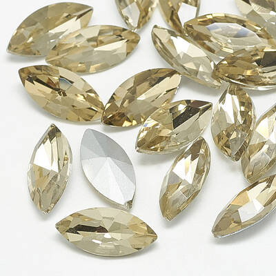 Pointed Back Glass Rhinestone Cabochons