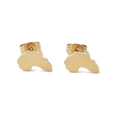 PVD Vacuum Plating 304 Stainless Steel Stud Earrings for Women