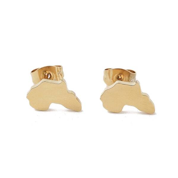 PVD Vacuum Plating 304 Stainless Steel Stud Earrings for Women