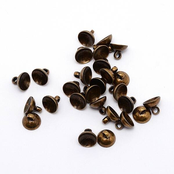 Brass Bead Cap Pendant Bails
