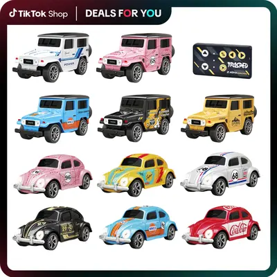 Hotfree 1/64 Mini RC Car, App & Remote Control, 2.4GHz High-Speed Racing Car, 3-Speed Adjustable, USB Rechargeable, LED Light...
