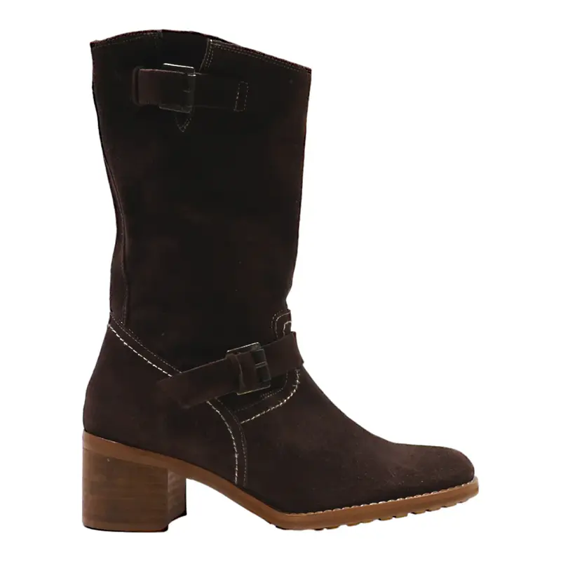 High Boots Brown Suede Womens UK 3