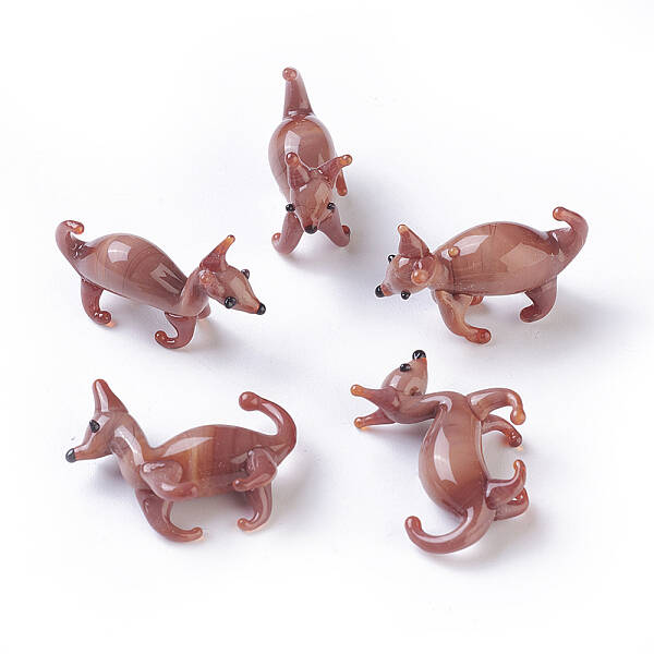 Handmade Lampwork Puppy Home Display Decorations