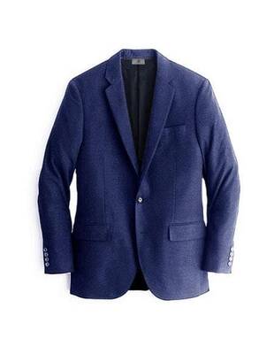 Mens Navy Blue Cashmere & Wool Blazer
