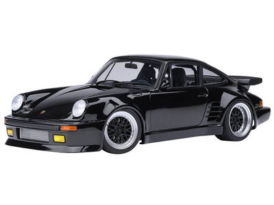 Porsche 911 (930) Turbo Blackbird Black Wangan Midnight - Comic #1 Version Manga 1/18 Model Car by Autoart