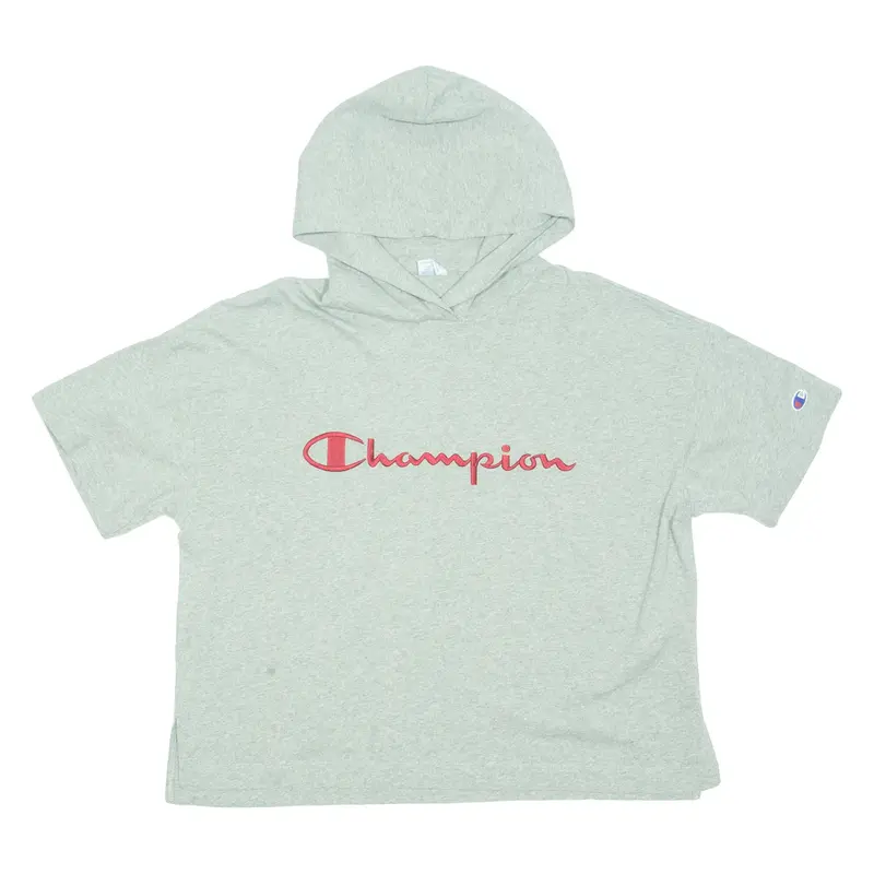 CHAMPION Cropped Womens Grey Hoodie M