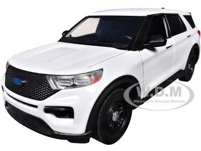 2022 Ford Police Interceptor Utility Unmarked White Builder's Kit Law Enforcement and Public Service Series 1/24 Diecast ...