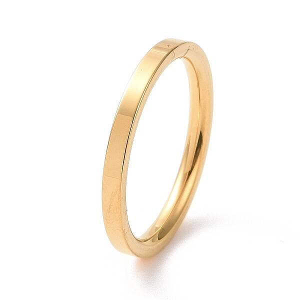 201 Stainless Steel Plain Band Ring for Women