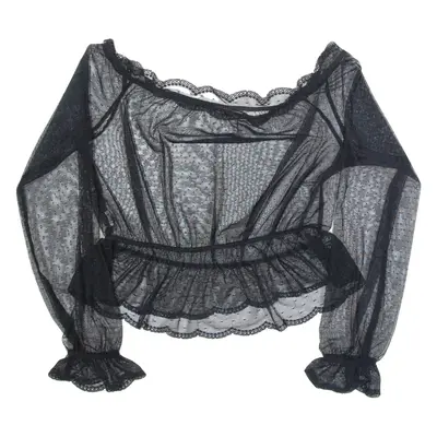 INTIMISSIMI Mesh Womens Top Black Long Sleeve M