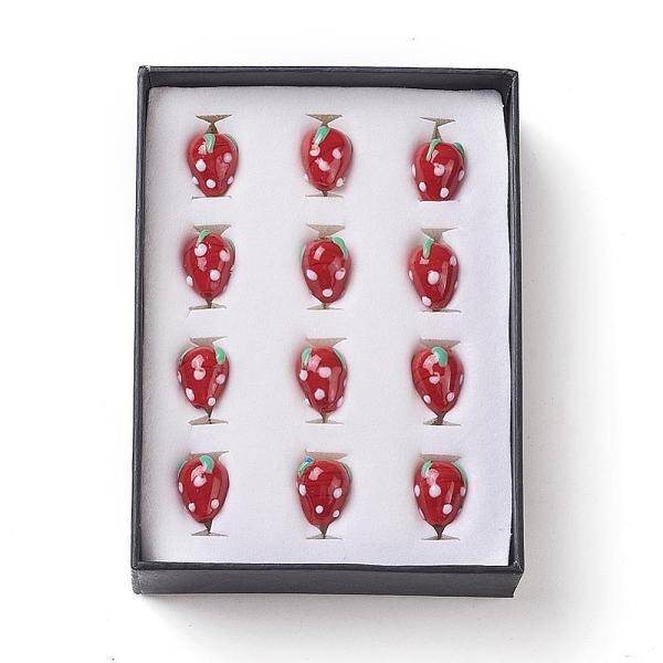 Strawberry Handmade Lampwork Beads