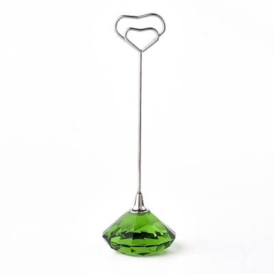 Diamond Shape Glass Name Card Holder