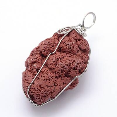 Irregular Synthetic Lava Rock Big Pendants