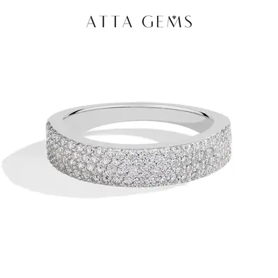 All Synthetic Moissanite Ring D Color 0.75CT Wedding Band Daily Party Wear Fine Jewelry Gift R223