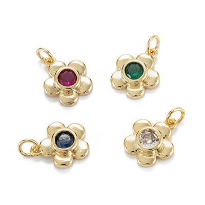 Brass Cubic Zirconia Charms