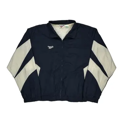 Reebok Track Jacket - XL Navy Polyester