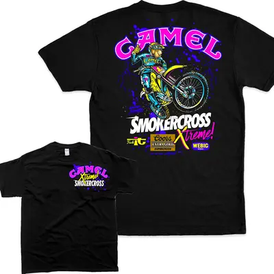 Camel Motorsport Supercross Extreme Graphic Tee, Shirt for Men, Summer Tee for Men