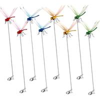 8 PCS Colorful Dragonfly Clips 3D Simulation Dragonfly Pole for Outdoor Indoor Fake Plastics Dragonfly for Garden Stakes Yard...