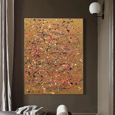 Original Jackson Pollock Style Paintings On Canvas Expressionist Art Handmade Painting Abstract Textured Fine Art | WILD REAC...