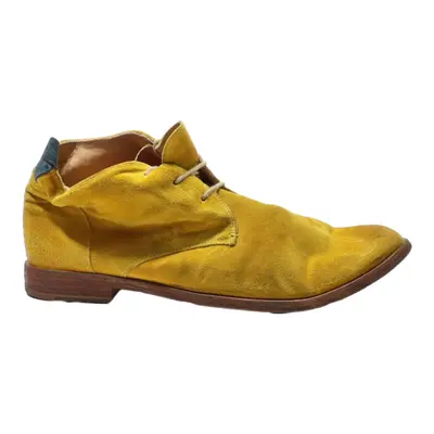 HANDSTITCH Desert Boots Gold Suede Mens UK 10.5