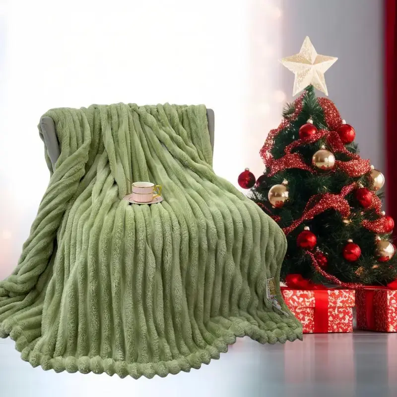 Solid Color Blanket, 320GSM Soft Warm Throw Bedroom Blanket, Air-conditioned Room Blanket, Warm Nap Blanket for Home Office T...