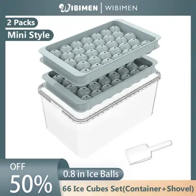 WIBIMEN Mini Ice Cube Mold, Small Ball 0.8\