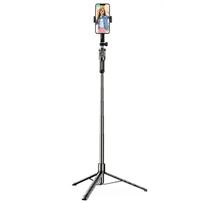 【INFOJIFA】 2025 New Anti-Shake Gimbal Selfie Stick 1.8 Meters 360° Rotating Portable Floor Tripod for Travel Vlog Live S...